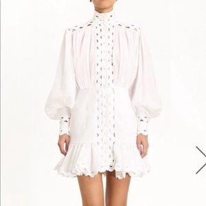 Zimmermann Ninety Six White Mini Dress